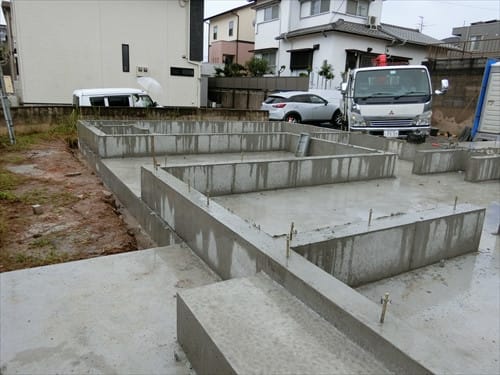 八幡の家　基礎工事